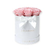 Close-up of preserved roses in luxury round box – Lagabiani