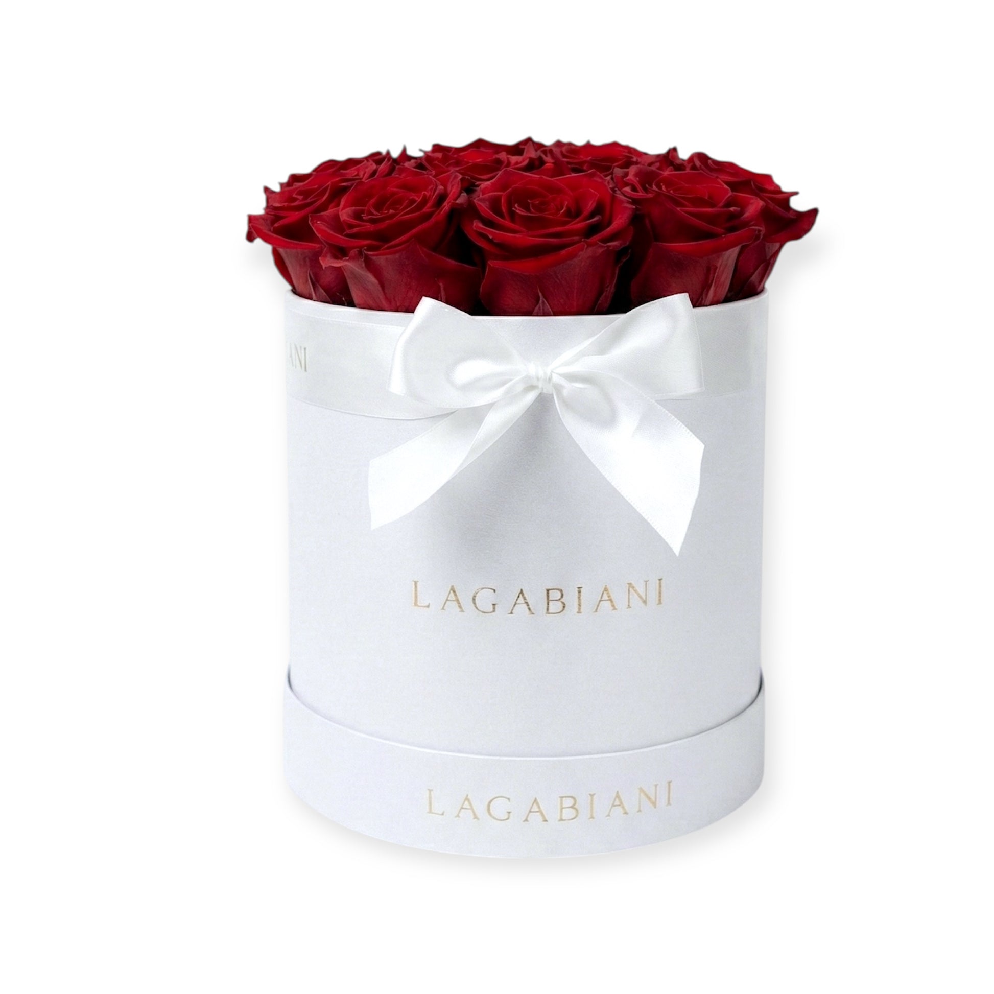 Preserved roses in black luxury round box – Lagabiani Miami